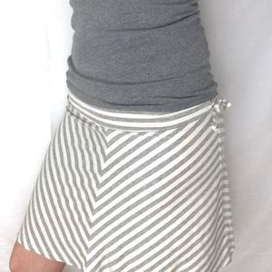 Gray/Cream Striped Skirt